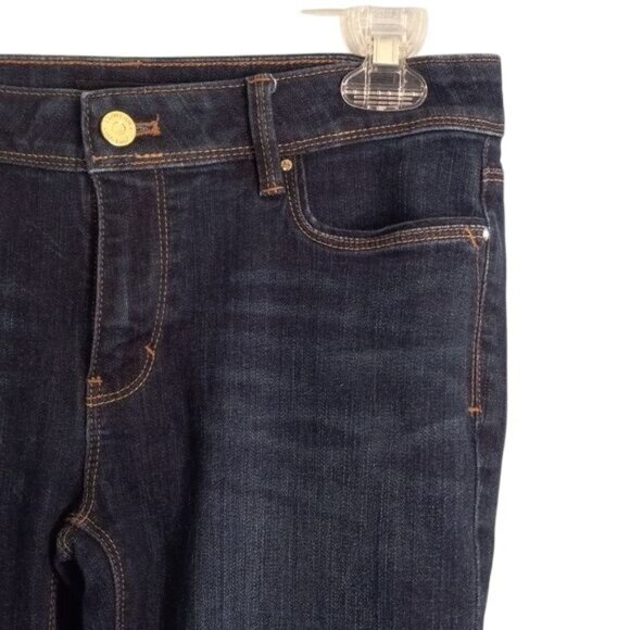 White House Black Market Size 4S Jeans Womens Boot Leg Blue Dark Wash Denim - Picture 4 of 13